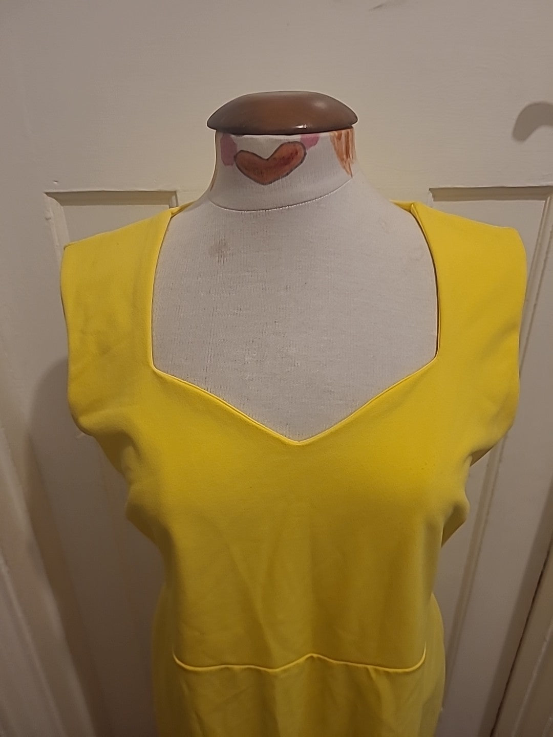 Ladies KDK London Size 16 Yellow Sleeveless Long Dress