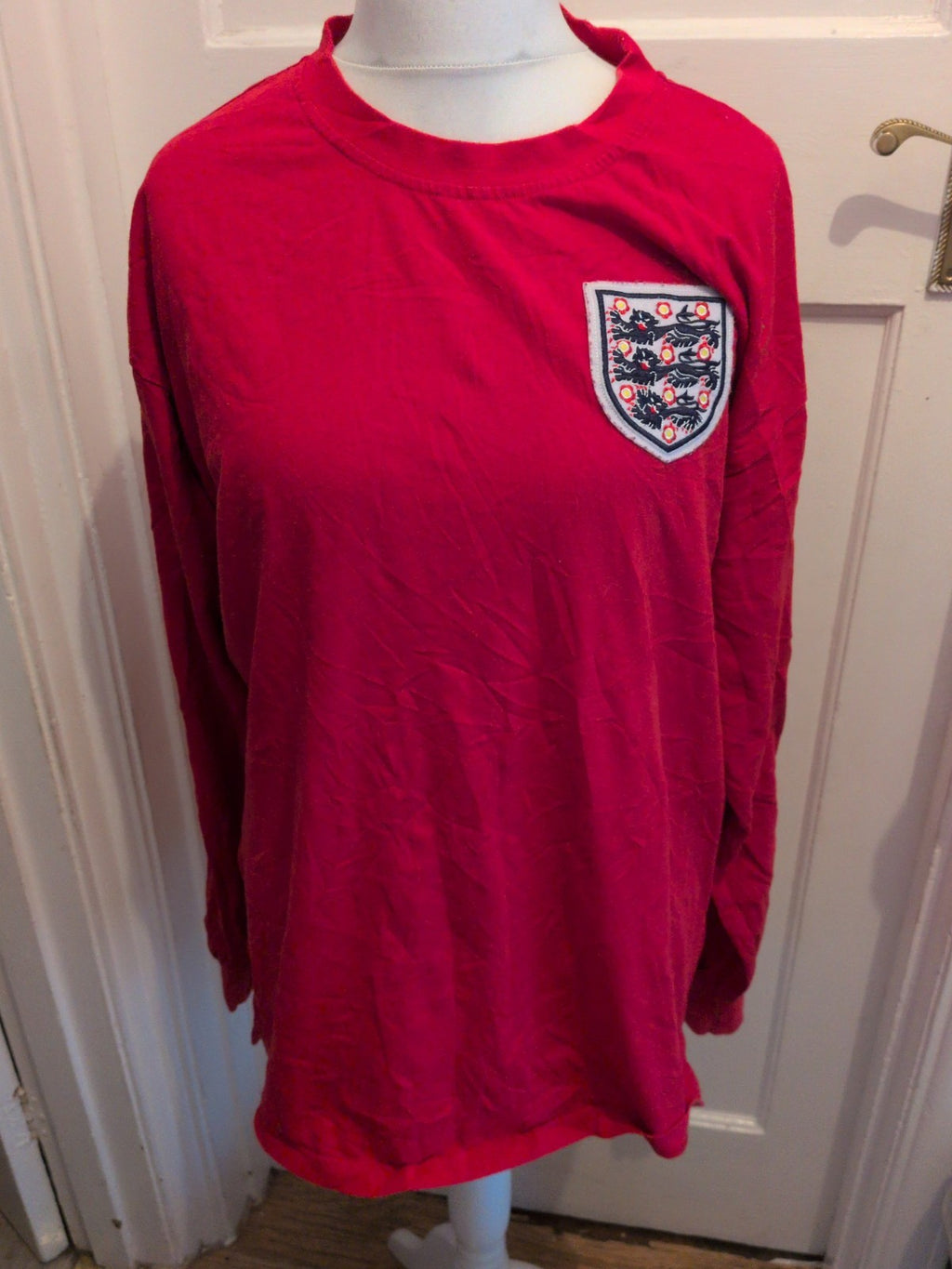2XL Scoredraw Official Retro Long Sleeve Red T-shirt
