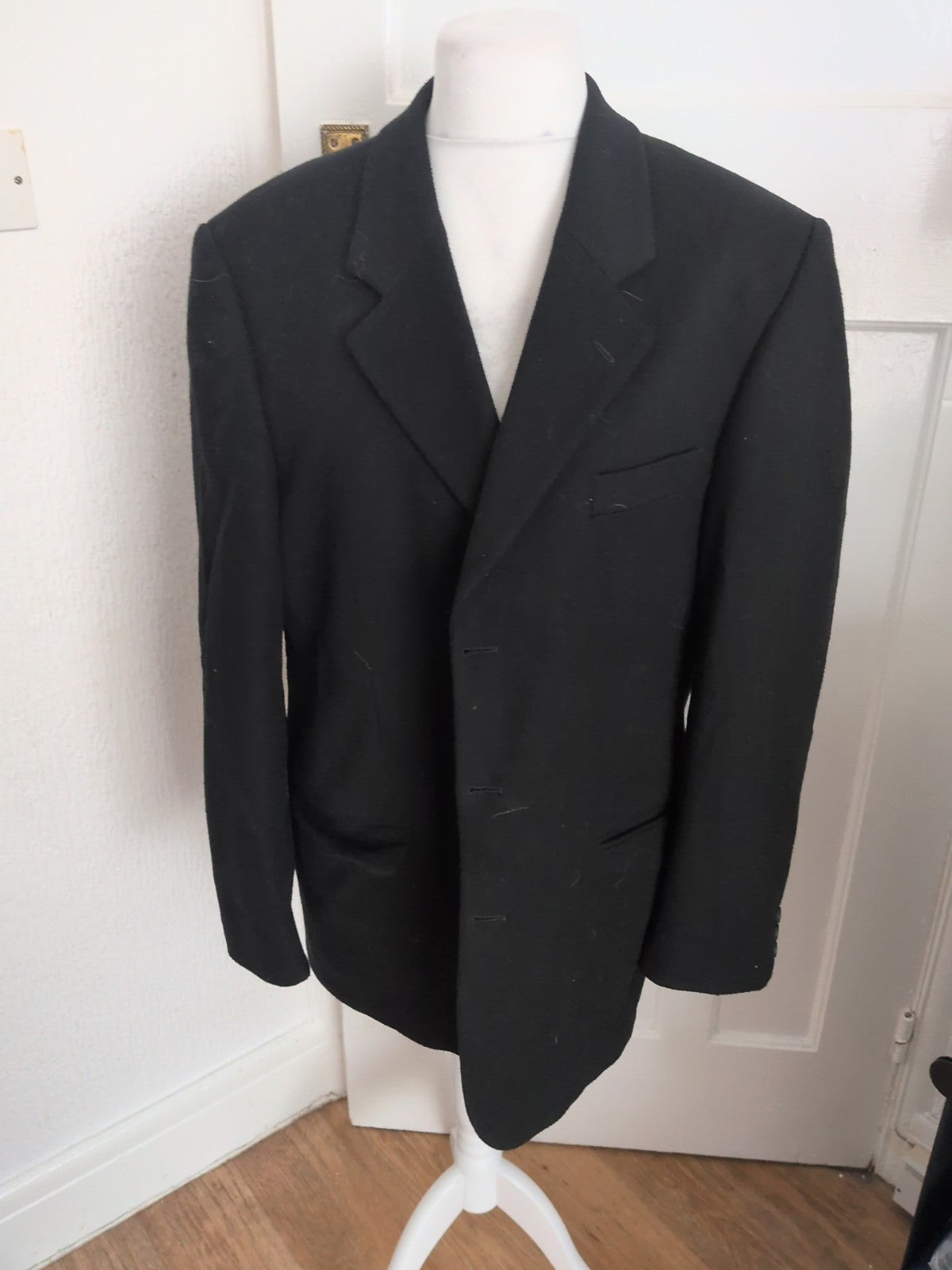 Debenhams 44 Long Black Cashmere Blend Jacket