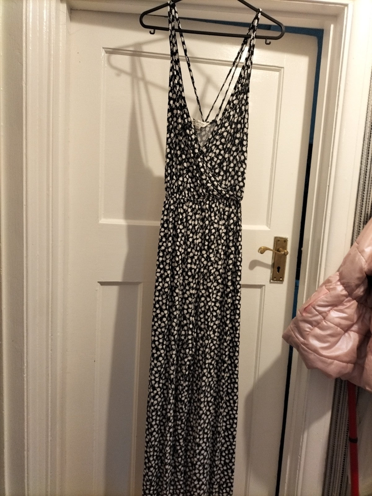 Ladies Miss Selfridge Size 12 Black/White Floral Sleeveless Jumpsuit