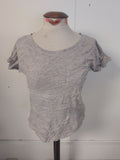 Ladies Uniqlo Size Small Grey With Blue Fleck Short Sleeve T-shirt
