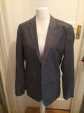 Mens H&M Size 42R Regular Fit Grey Lined Padded Blazer