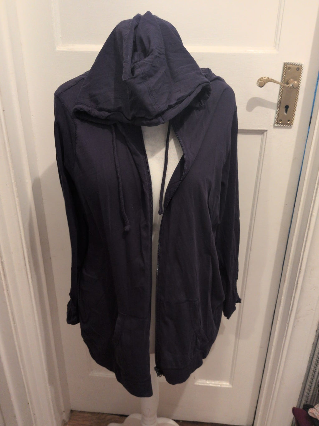 George 24 Navy Ultra Lightweight Full Zip Hoodie