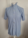 Mens Charles Tyrwhitt Size 15" Blue Short Sleeved Shirt