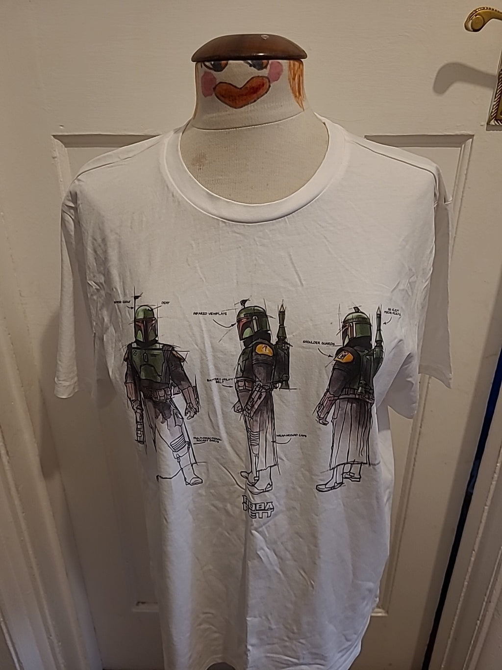 Mens Star Wars Size XL White Printed Short Sleeved Tshirt