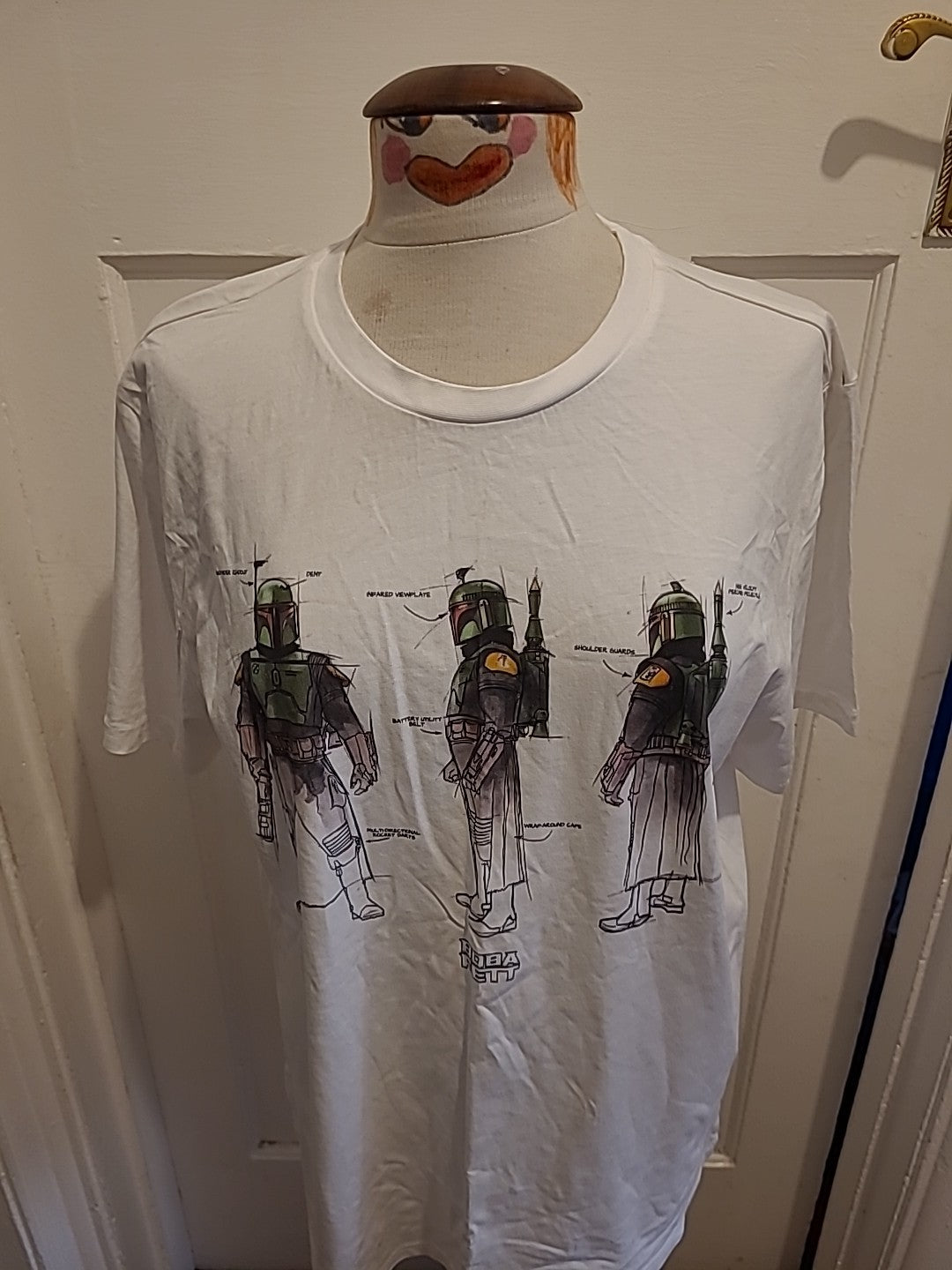 Mens Star Wars Size XL White Printed Short Sleeved Tshirt