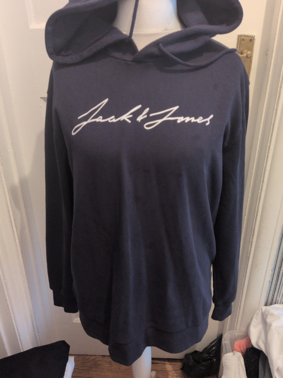 Jack & Jones Navy 2XL Print Pullover Hoodie