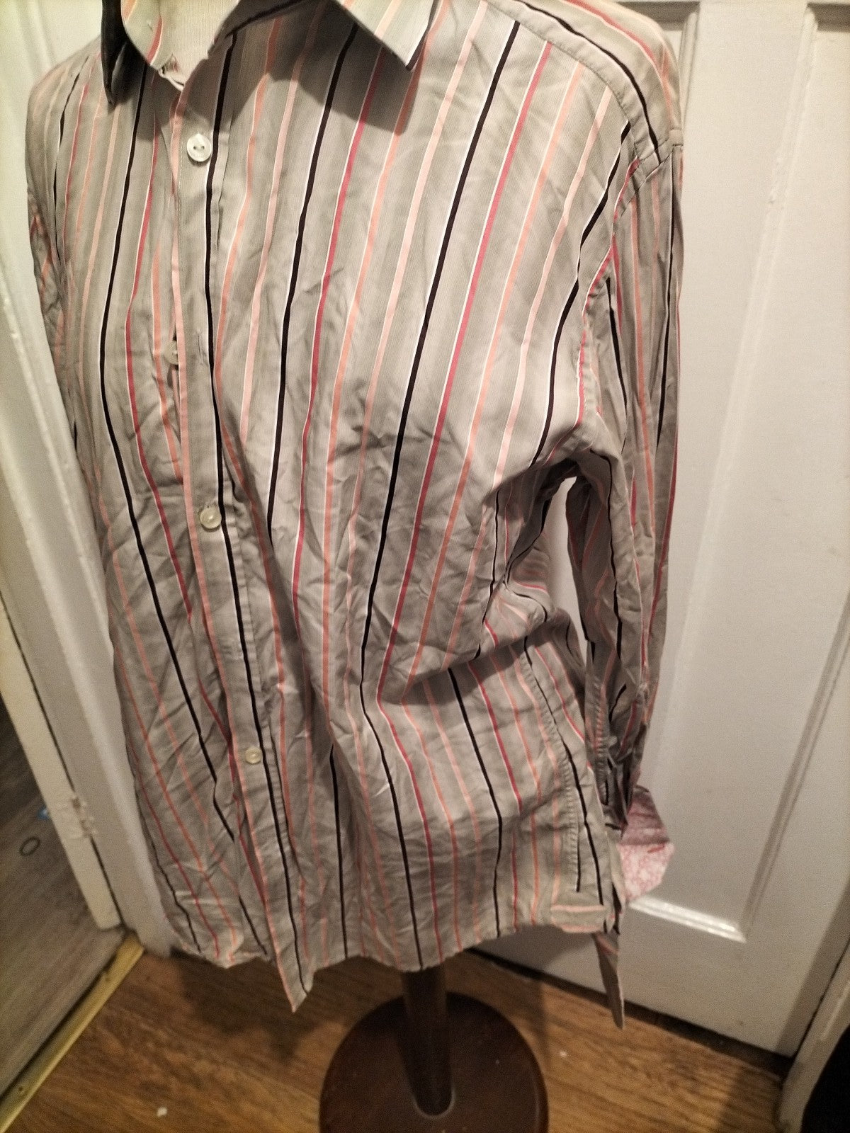 Mens Autograph Size Medium Luxury Fabric Striped Shirt