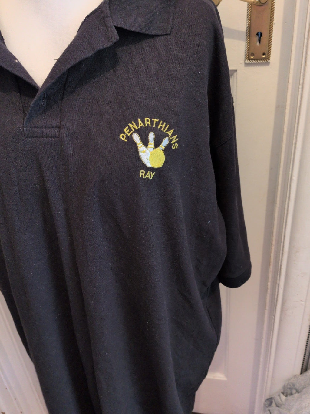 Blue Max 2XL Black Short Sleeve Polo With Bowl Logo