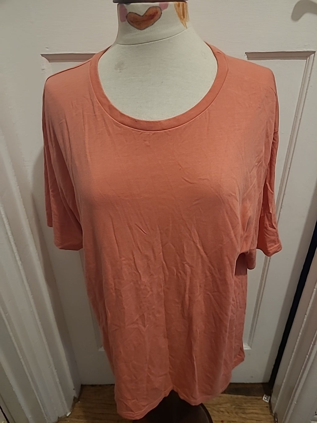 Mens George 2XL Samon Coloured Short Sleeve Top