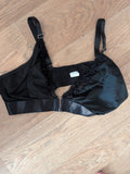 XL Front Fastening Bra Black No Wired Or Pad