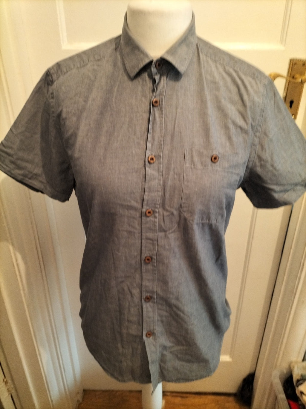 Burton Medium Grey Fitted Short Sleeve Shirt