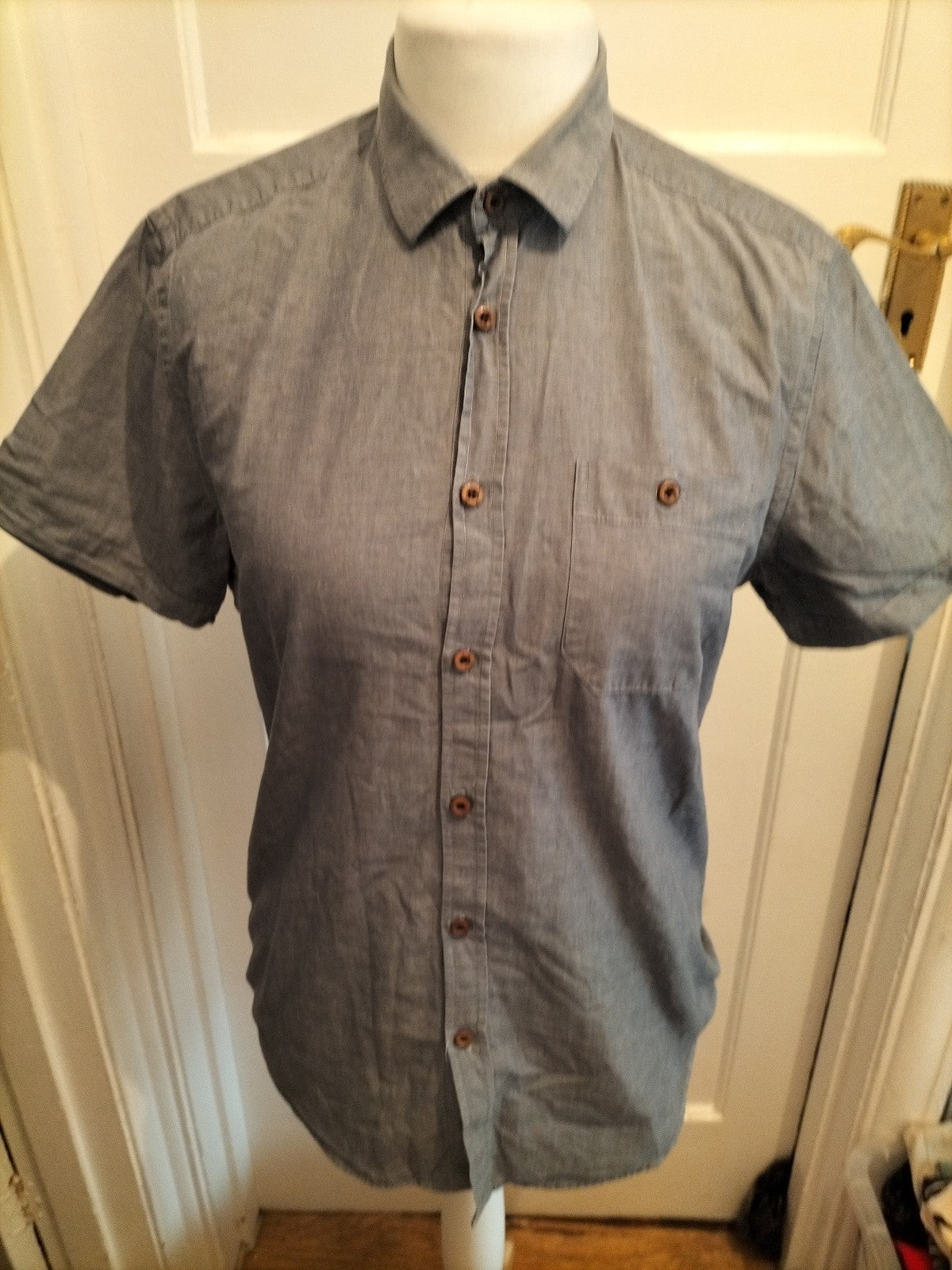 Burton Medium Grey Fitted Short Sleeve Shirt