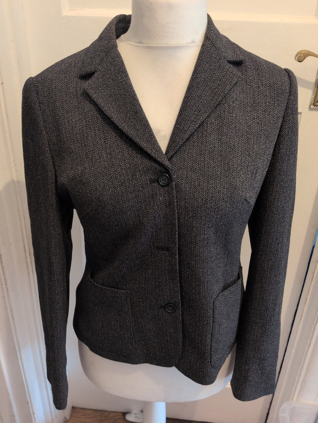 Ladies Next 14 Grey Flecked Lined Padded Blazer