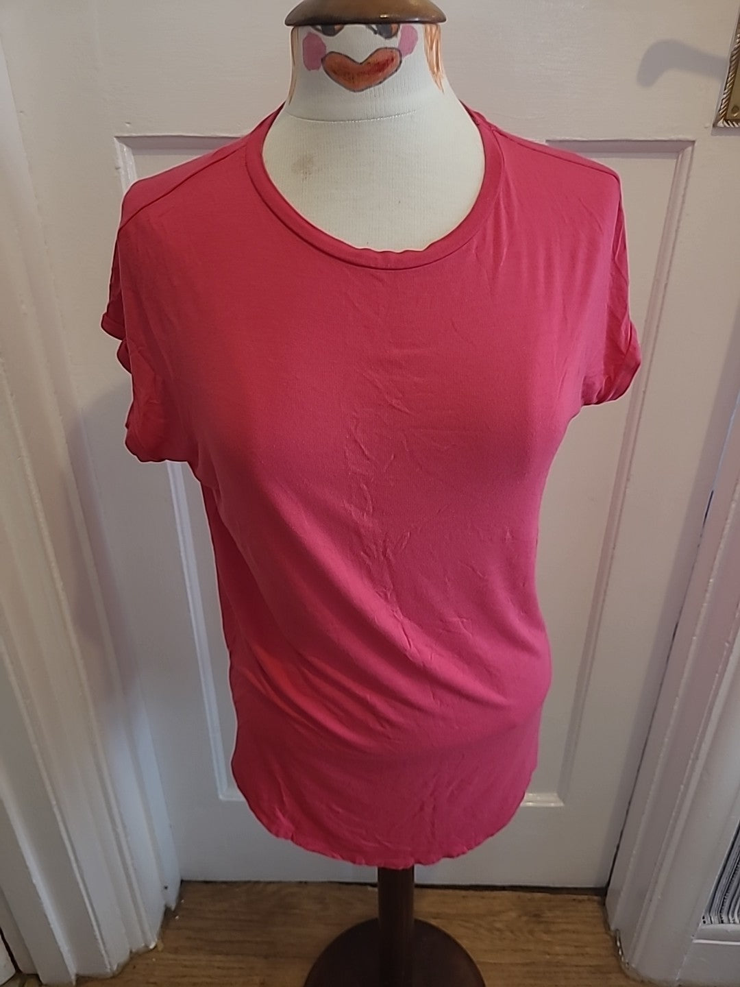 Ladies Tu Size 8 Pink Relaxed Longline Fit Tshirt