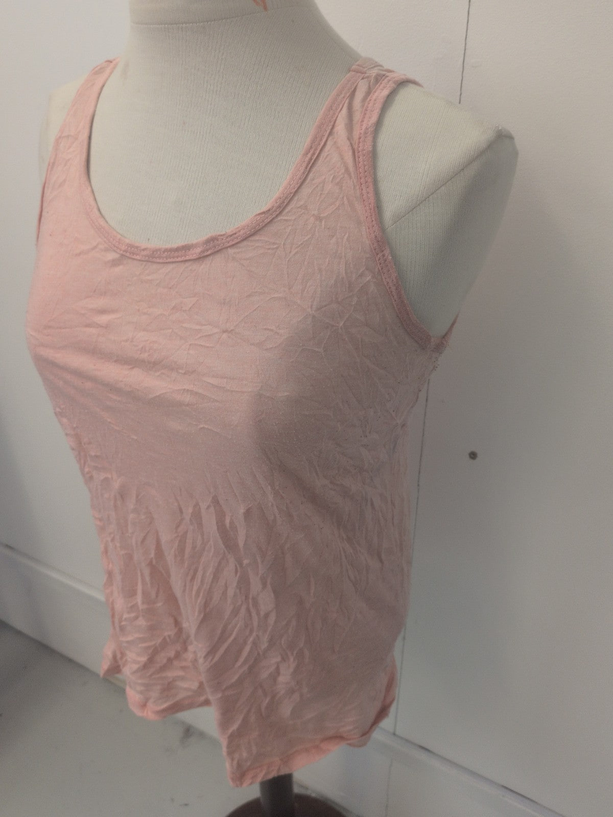 Ladies Primark Size Small Pink Slouchy Vest T-shirt Sleeveless