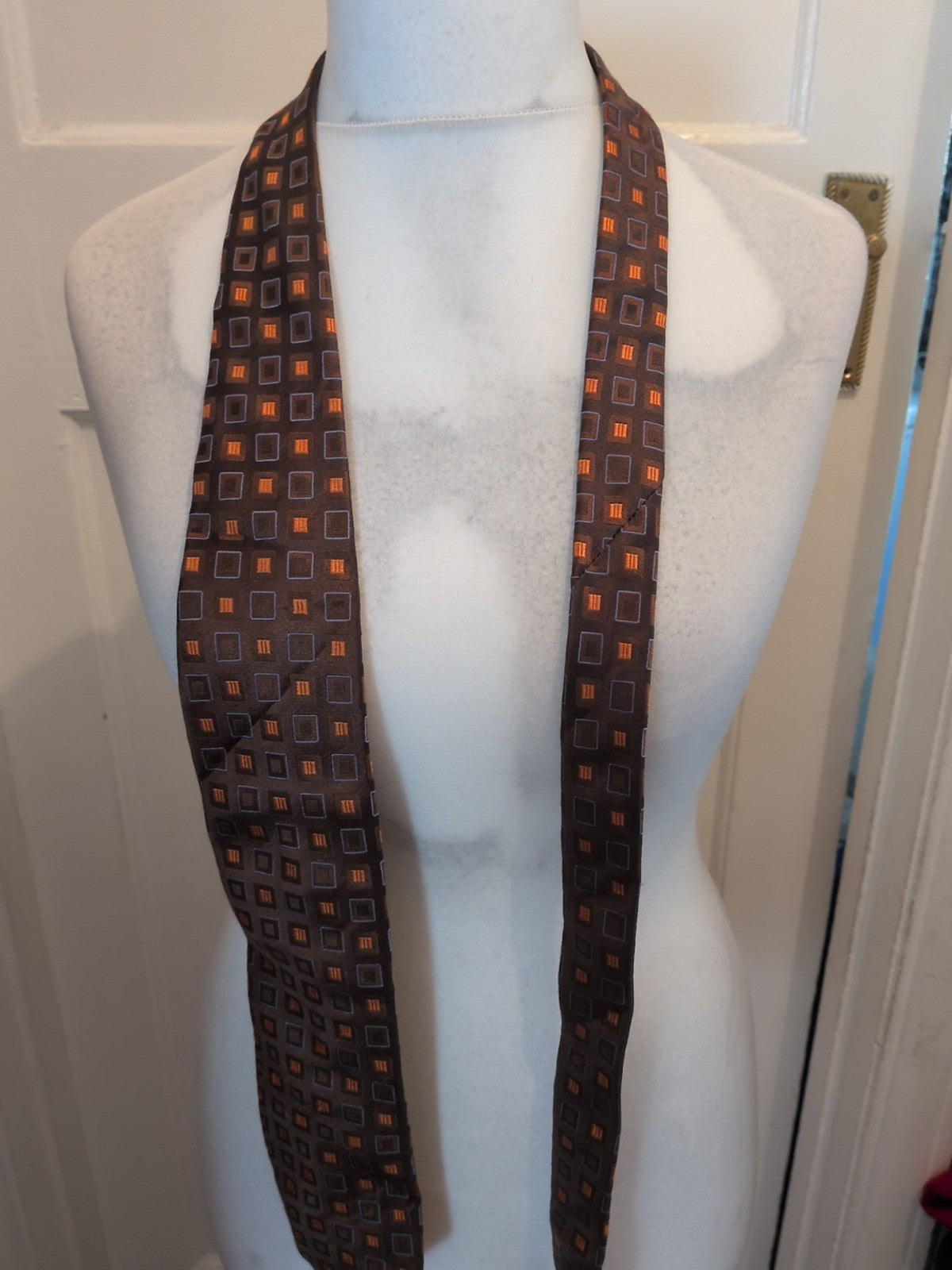 Van Girls Brown Patterned Tie