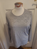 Ladies Primark Size 10-12 Grey Warm Pullover Night Top