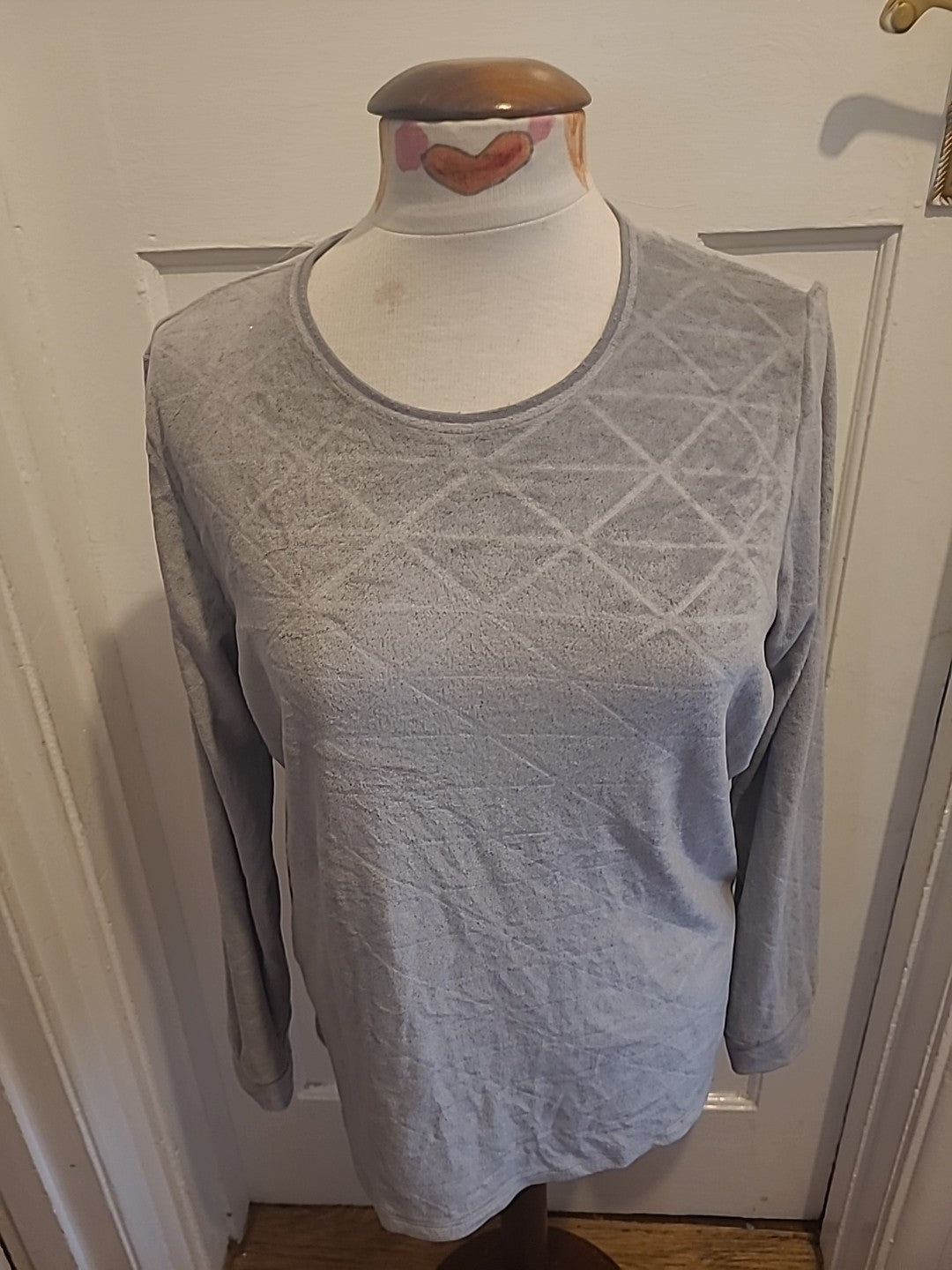 Ladies Primark Size 10-12 Grey Warm Pullover Night Top