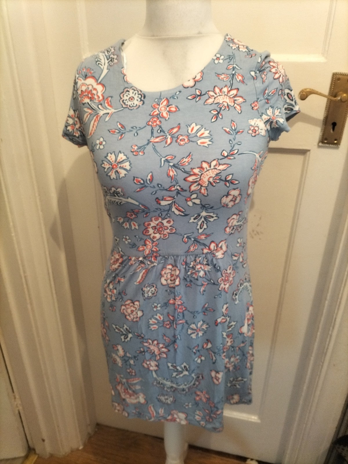Ladies Joules Size 10 Light Purple Short Sleeved Dress
