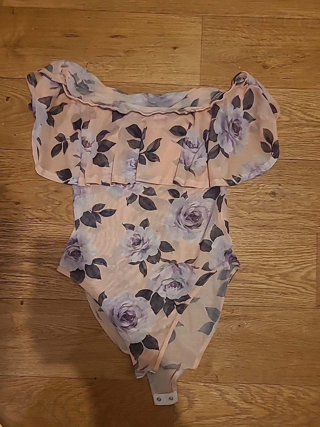Ladies Newlook Size 14 Pink Floral Top