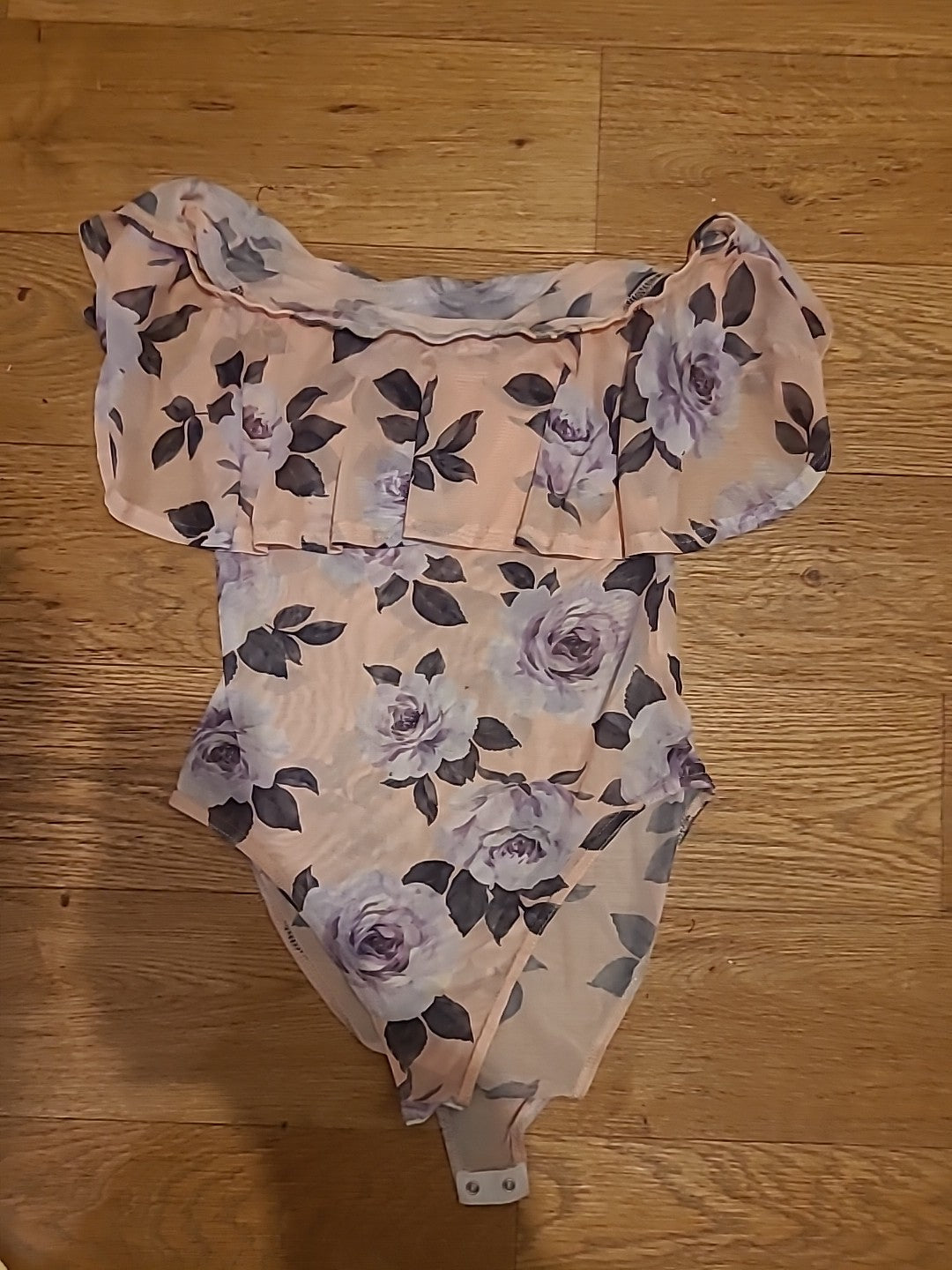 Ladies Newlook Size 14 Pink Floral Top