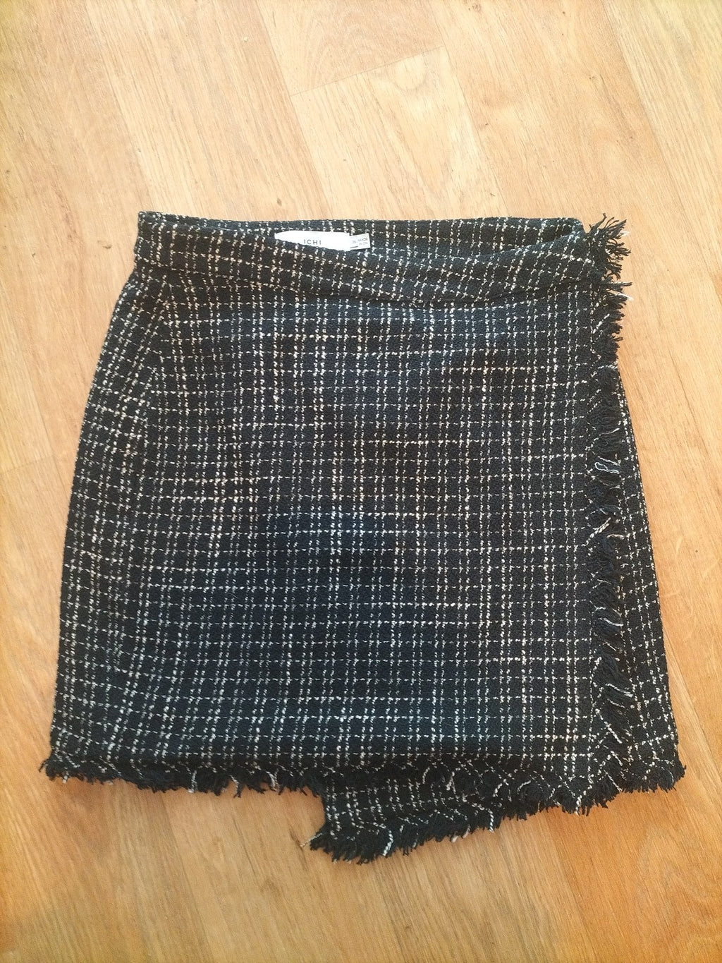 Ladies Ichi Size Euro 36 Black And Brown Wrap Skirt