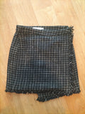 Ladies Ichi Size Euro 36 Black And Brown Wrap Skirt