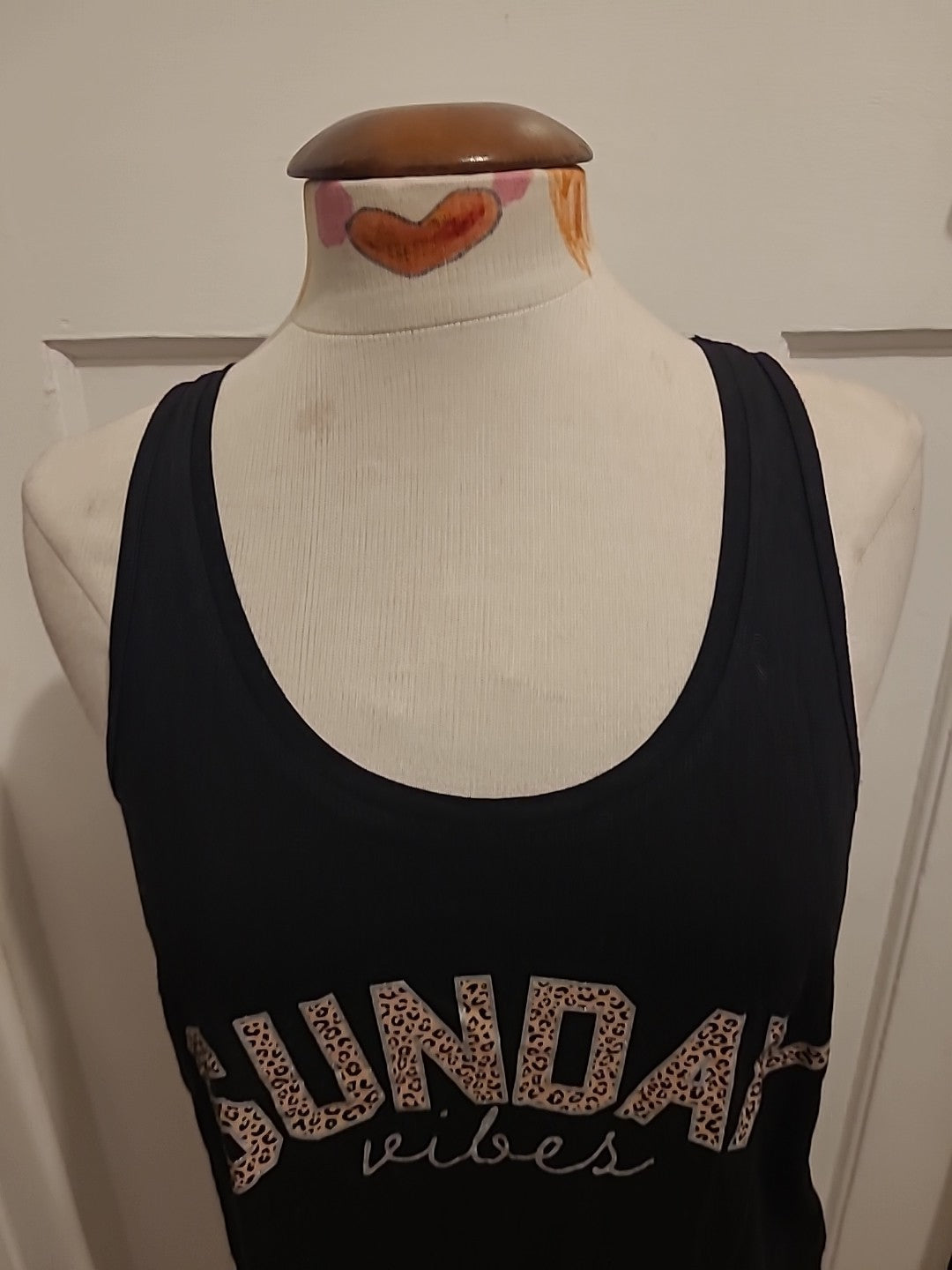 Ladies Peacocks Size 10-12 Black Relax Pyjama Top