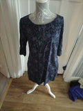 Ladies Mistral Size 8 Floral Mid Sleeved Dress