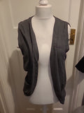 Ladies New Look Size XL Grey Sleeveless Cardigan