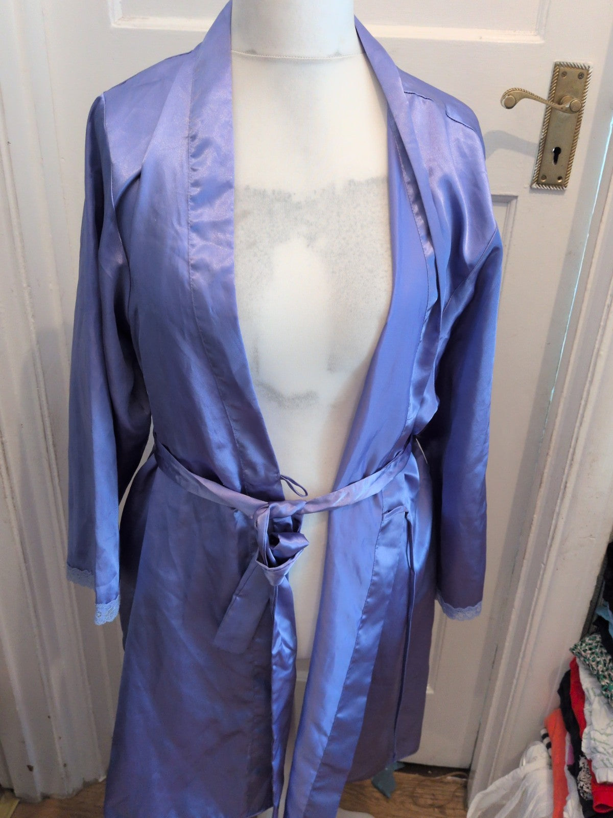 Pretty Secrets 14 Purple Belted Satin Style Robe