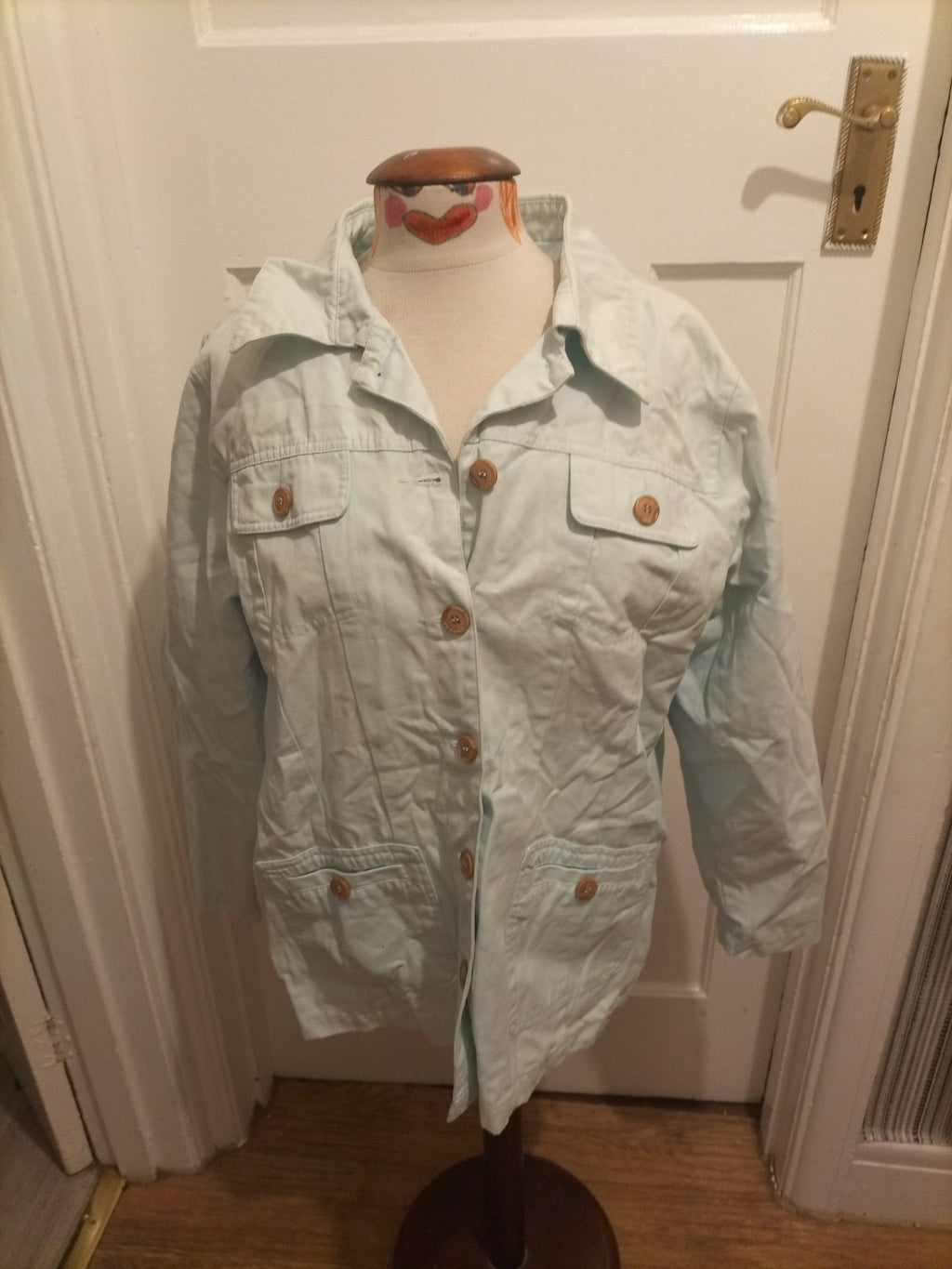 Ladies Marks And Spencer Size 20 Turquoise Jacket