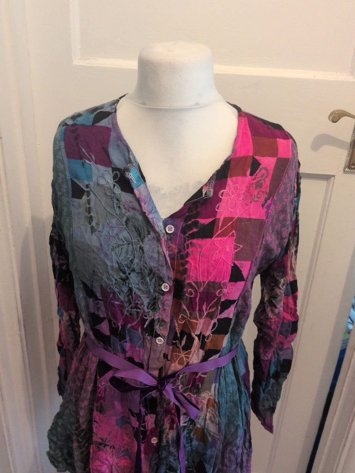 Ladies Free Size Buttoned Multi Blouse