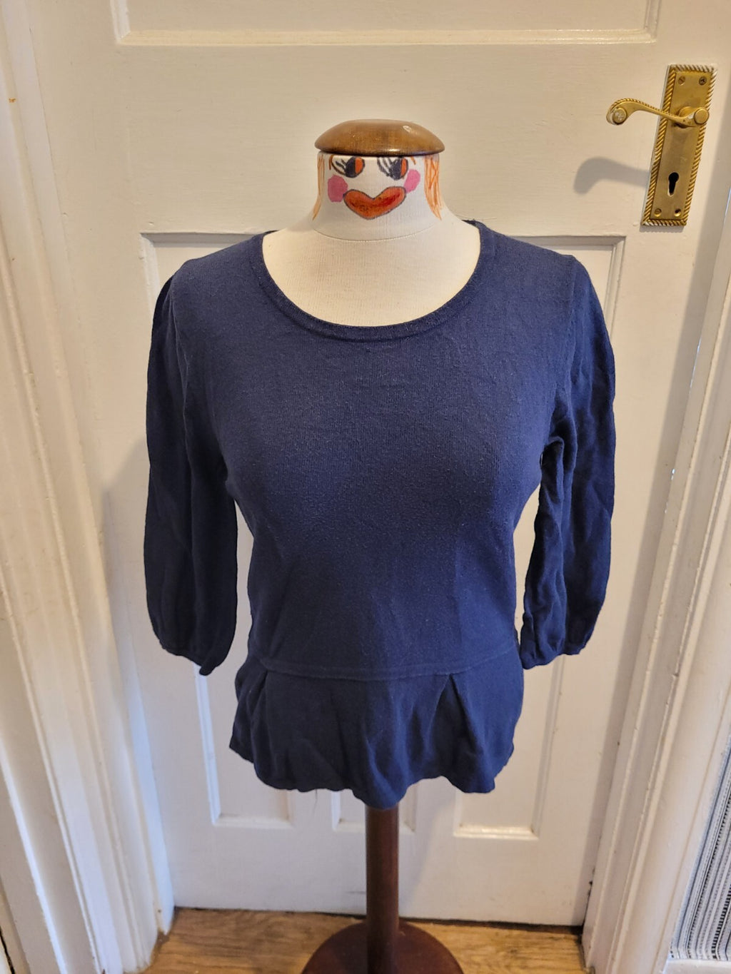 Ladies Boden size 12P navy mid sleeved pullover jumper