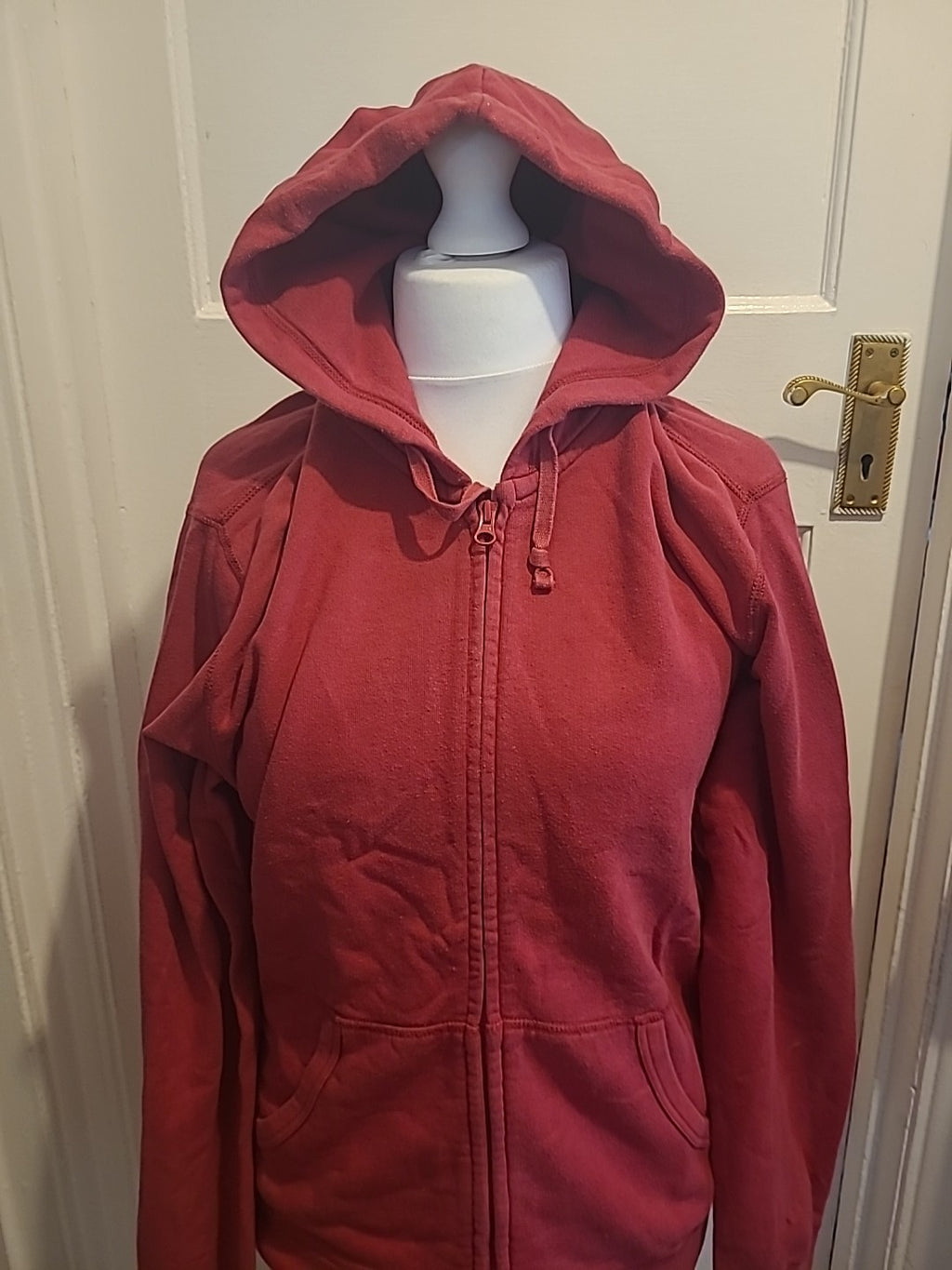 Mens Sweat Shirts Size Large Cerise Zipped Jacket