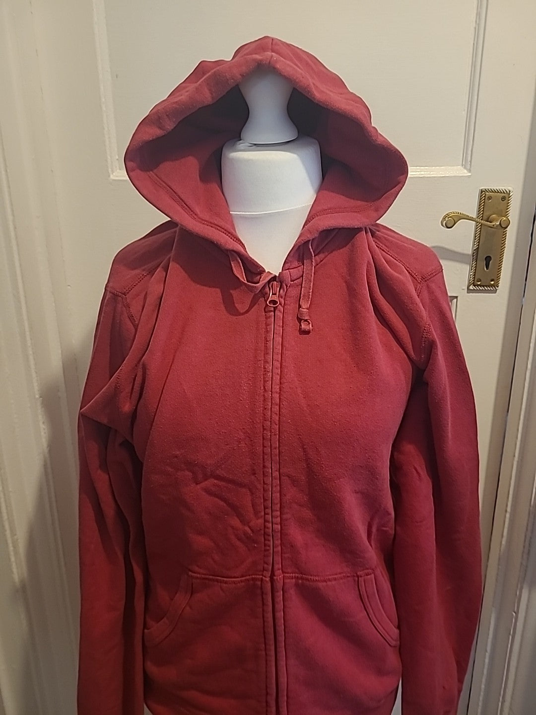 Mens Sweat Shirts Size Large Cerise Zipped Jacket