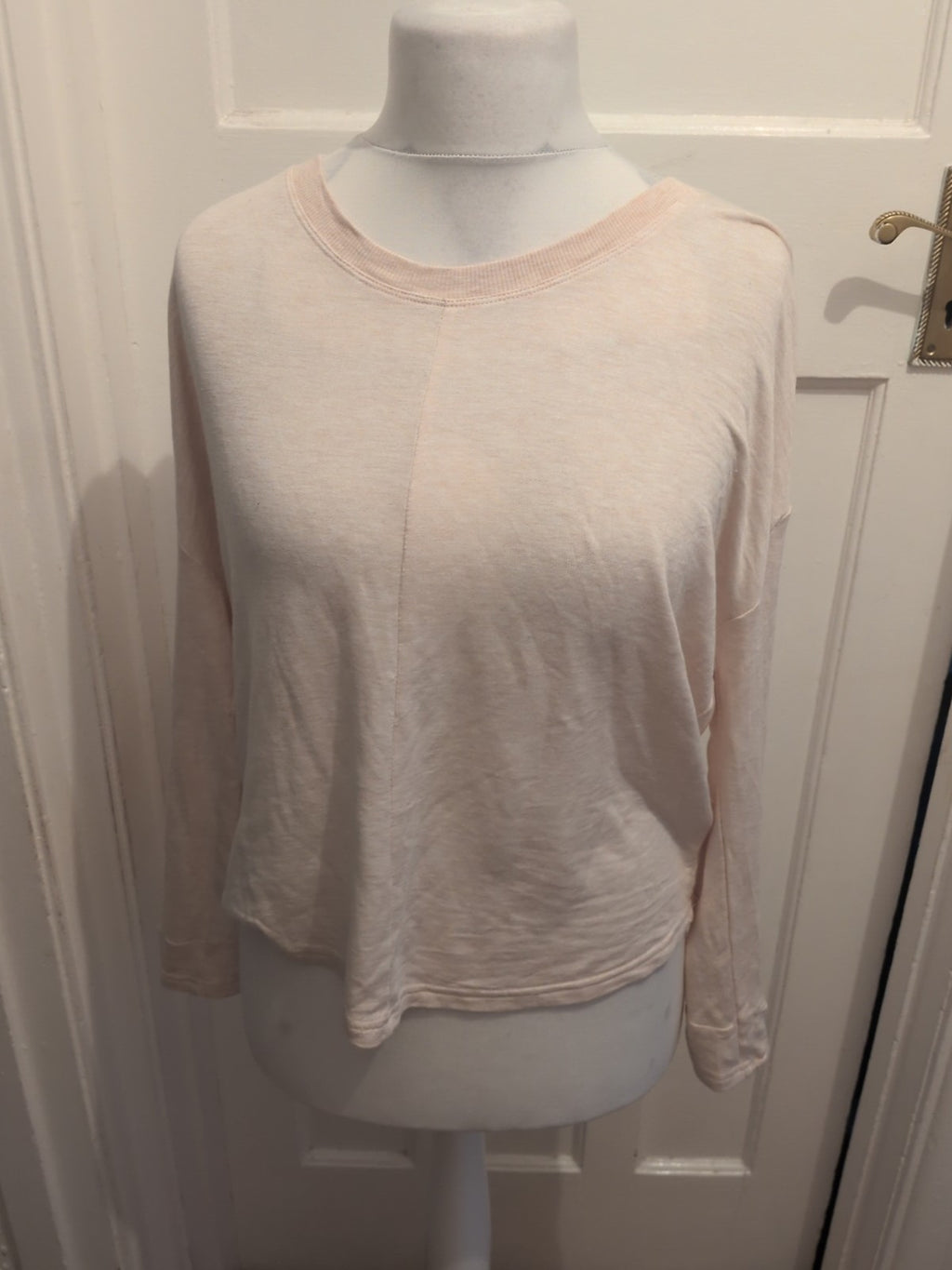 Primark 6-8 Stone Criss Cross Long Sleeve Blouse