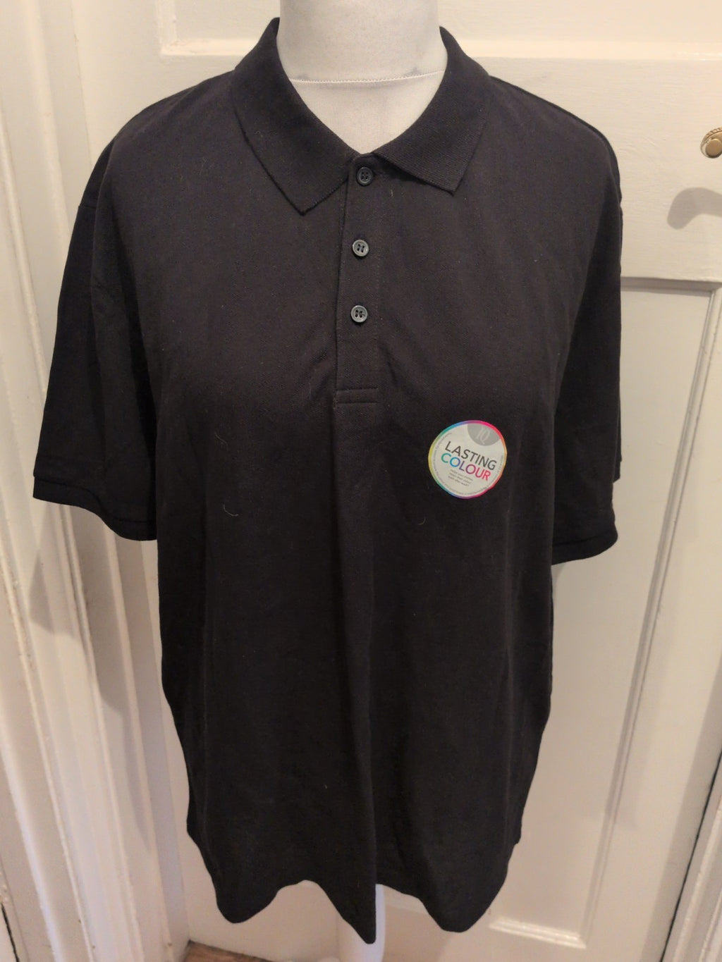 Brand New George Polo 2XL Black Short Sleeve