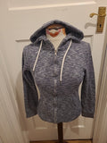 Ladies Primark Size 6 Grey Fleck Zip Through Hoodie
