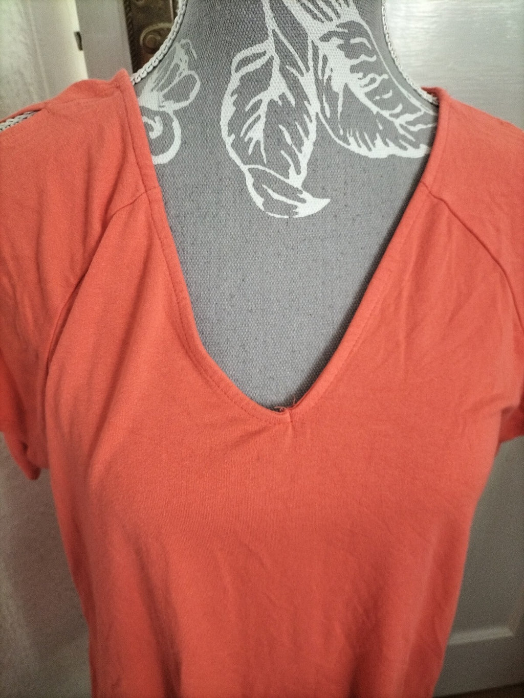 Ladies George 14 Orange Short Sleeve Blouse