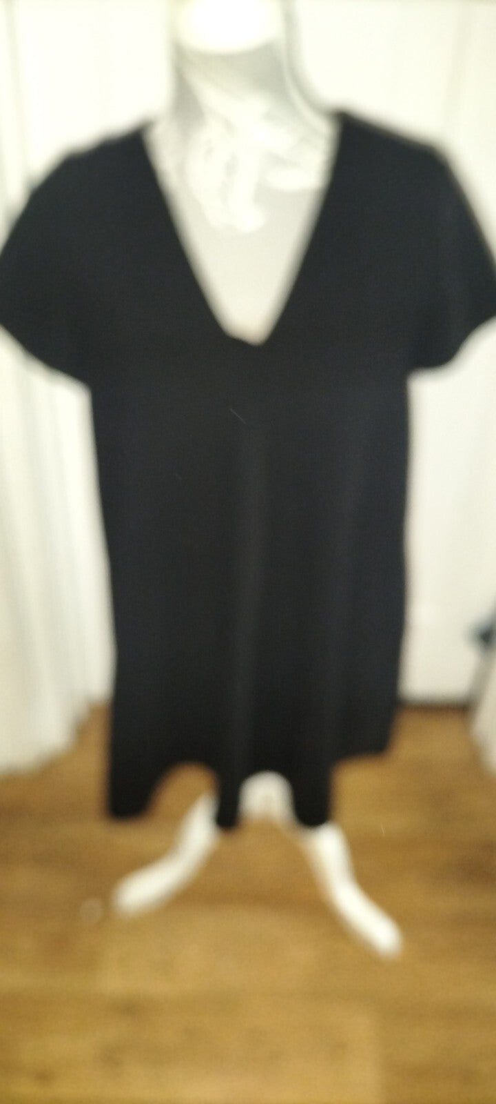 Ladies Zara Size Small Black Short Sleeved Dress