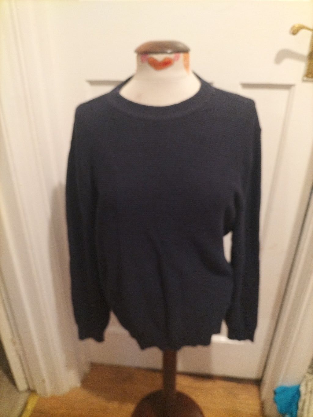 Mens George Size M Navy Pullover Jumper