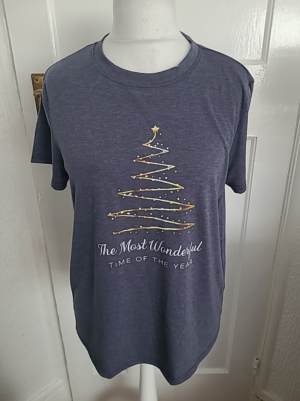 Ladies Size Large Christmas Short Sleeve T-shirt( The Most Wonderful Time Of The