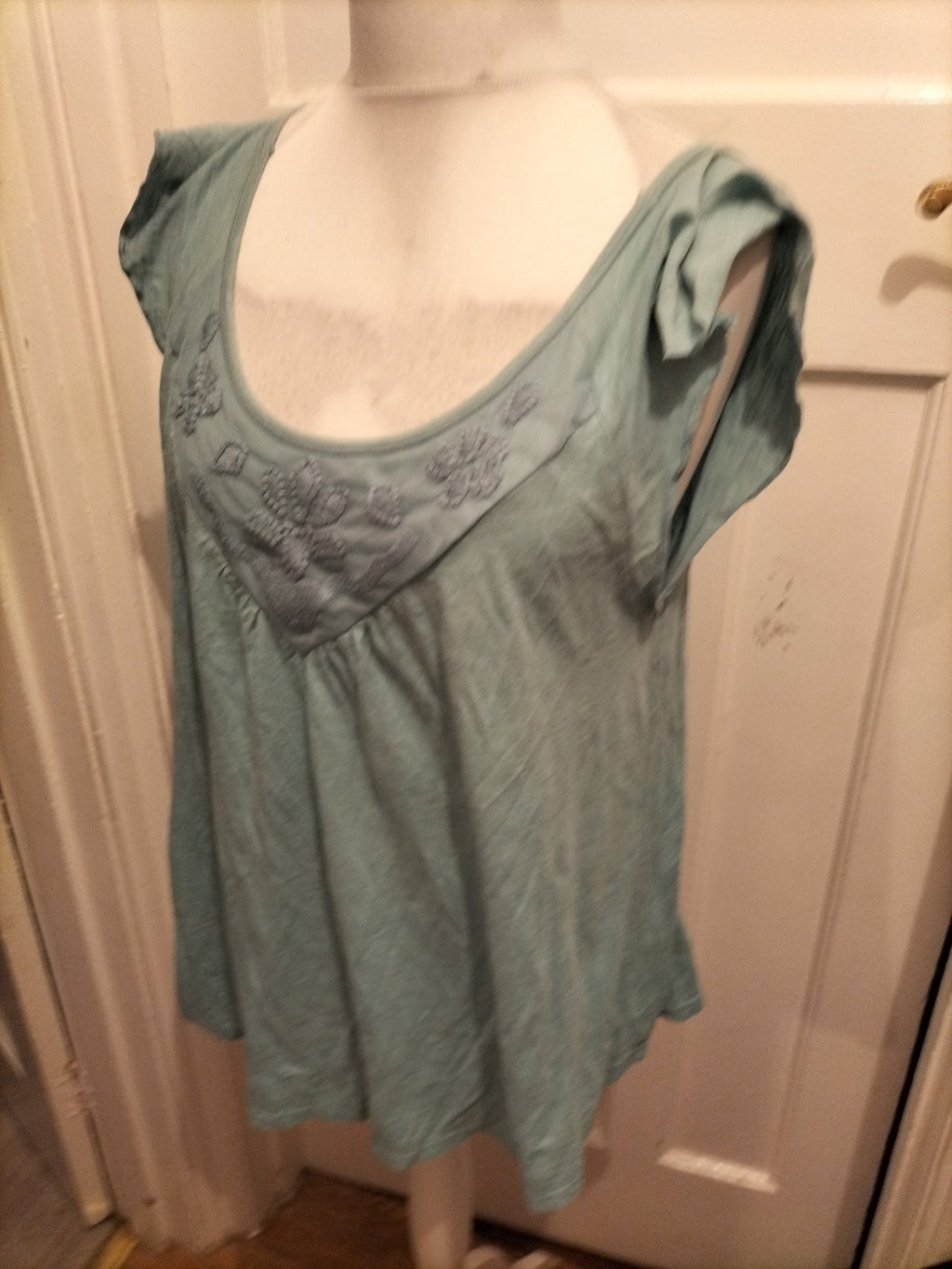 Next 16 Pale Turquoise Short Cap Sleeve Blouse