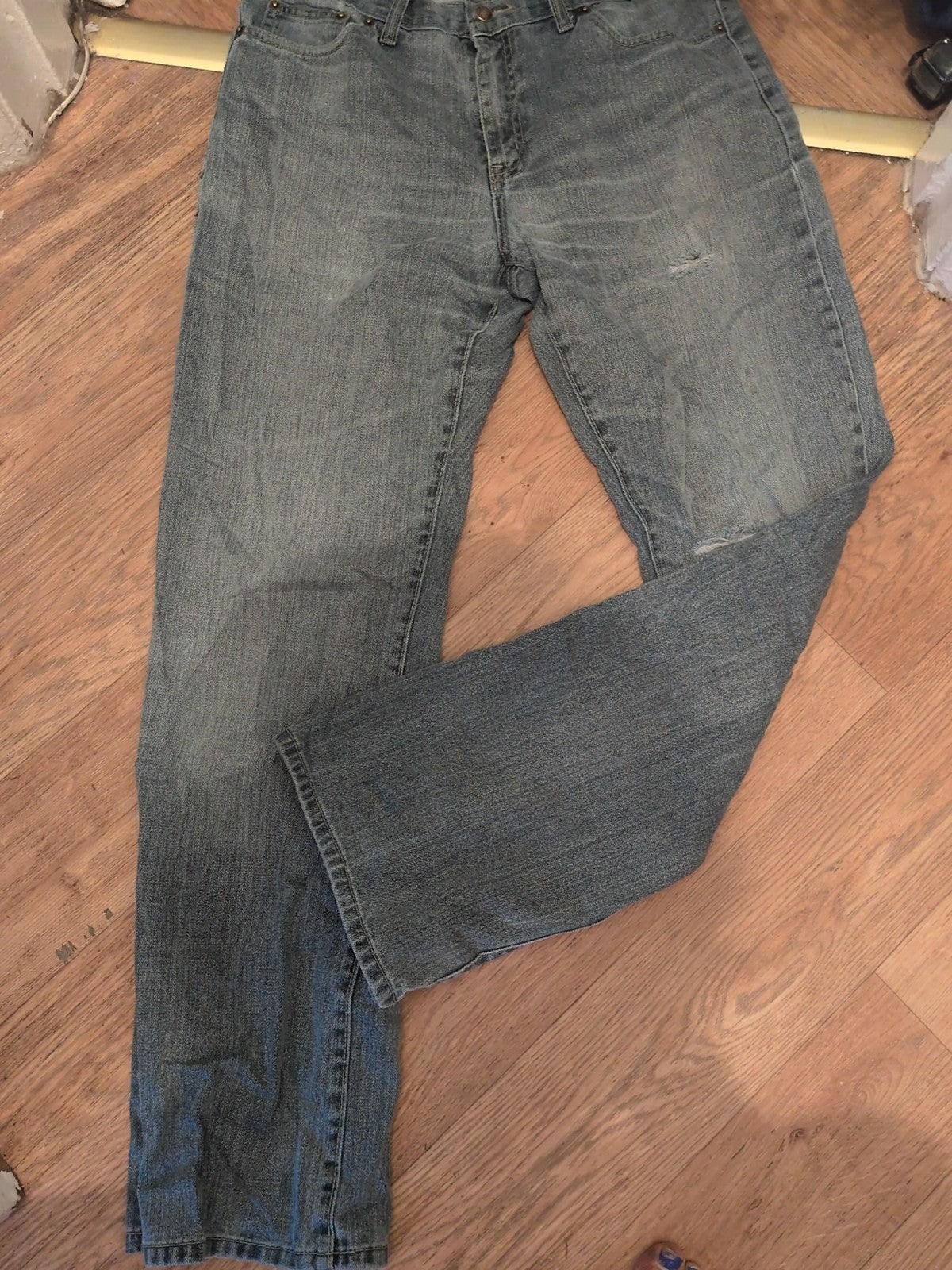 Denim+Co 34x34 Straight Ripped Jeans