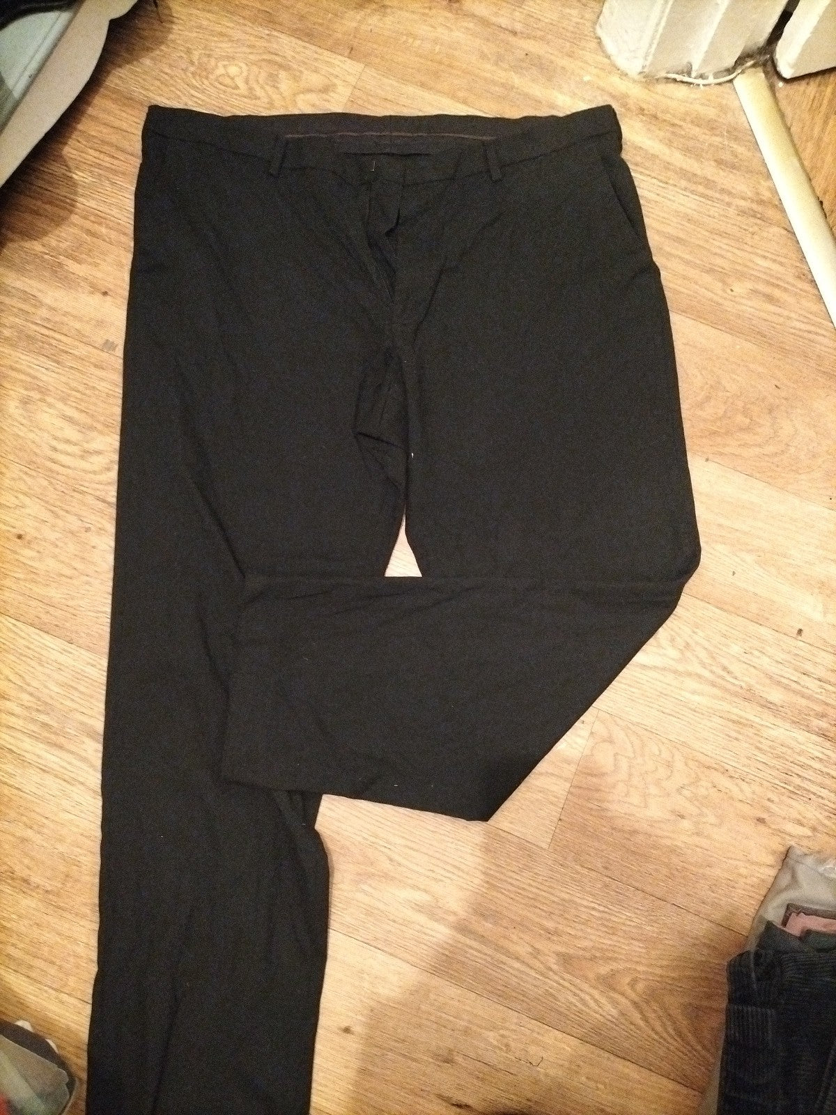 Mens M&S Size 40 Short Black Trousers