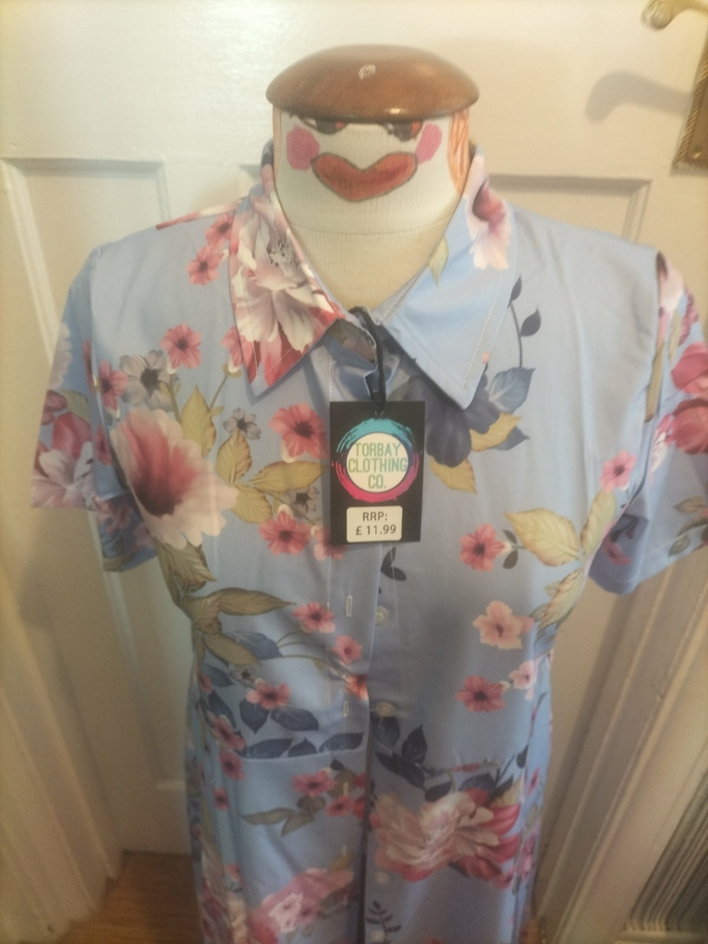 Brand new TorbayClothingCo Lilac Floral Short Sleeved A-line summer dress
