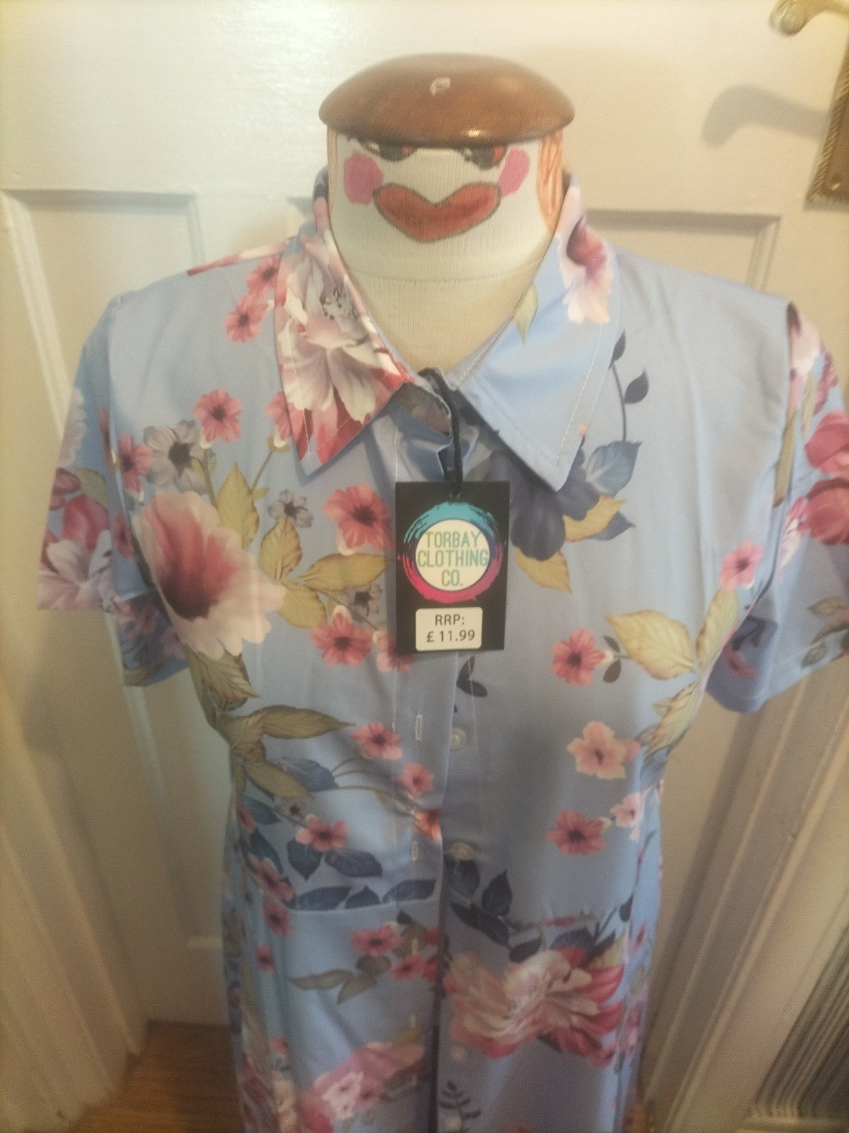 Brand new TorbayClothingCo Lilac Floral Short Sleeved A-line summer dress