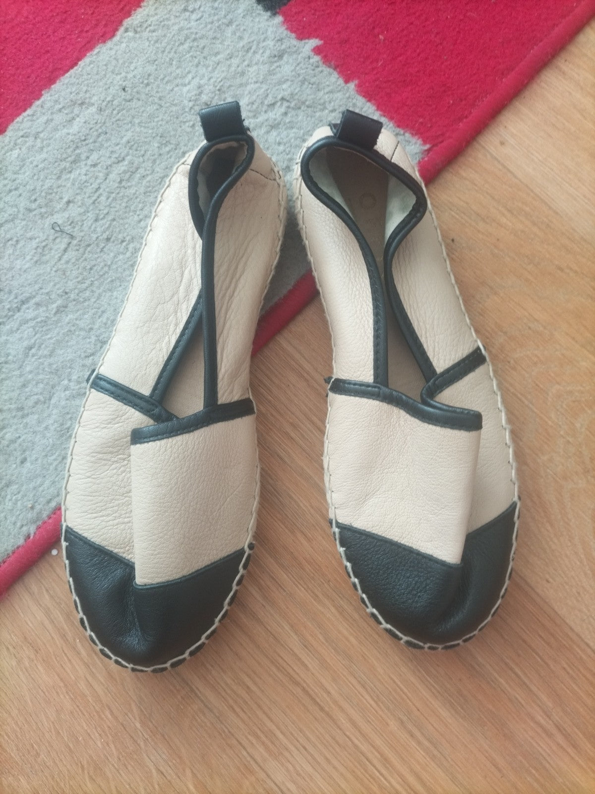 Office Girl Euro 36 Pale Pink And Black Casual Shoes
